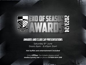 End of Season Awards / Cap Presentation Night at Pontypridd RFC